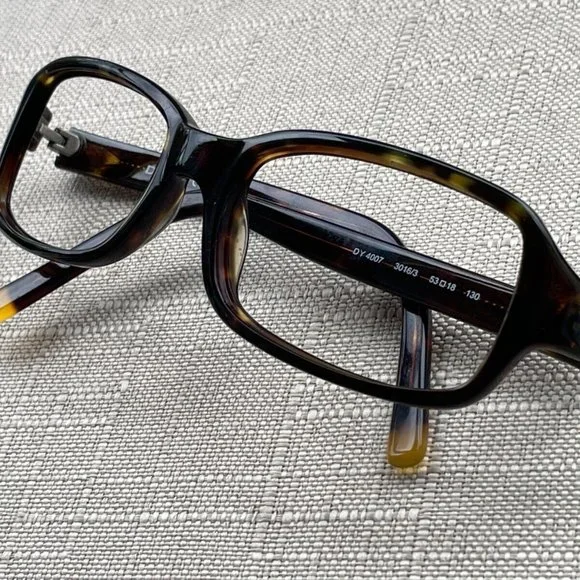 Vintage DKNY Women Eyeglasses Frame Brown Tortoise DY4007 53[]18 130 Glasses - Picture 3 of 11